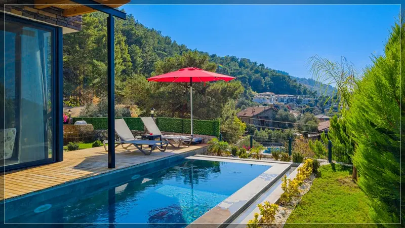 Fethiye’de deniz manzaralı kiralık villa, fotoğraf 6