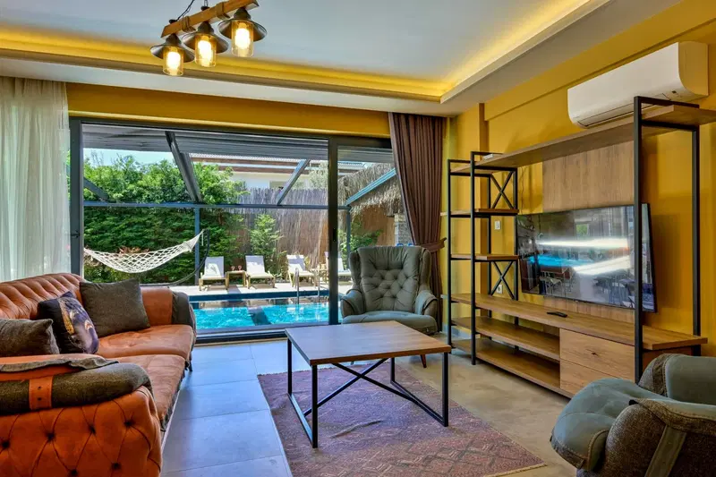 Fethiye’de korunaklı havuzlu kiralık villa, fotoğraf 19