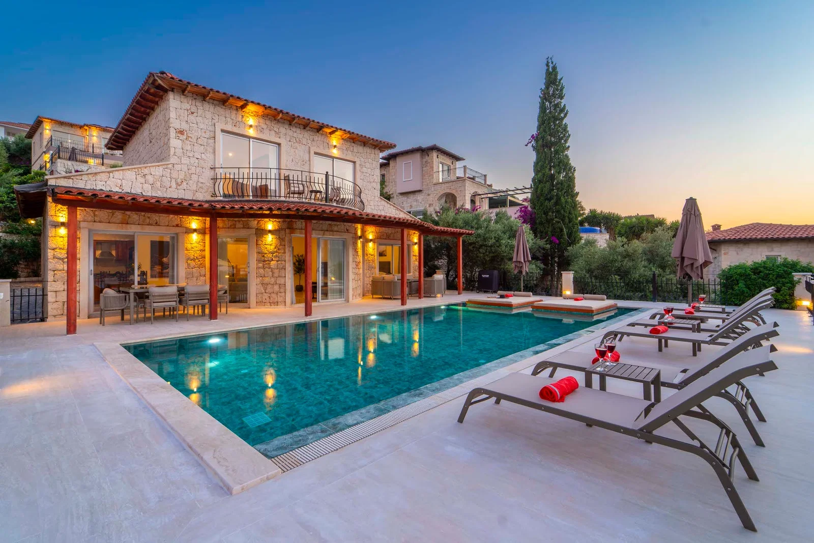 Kaş’ta deniz manzaralı kiralık villa, fotoğraf 11