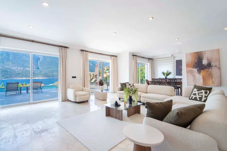 Kaş’ta deniz manzaralı kiralık villa, fotoğraf 19
