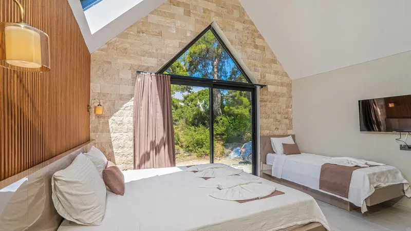 Sarıbelen’de korunaklı havuzlu kiralık villa, fotoğraf 33