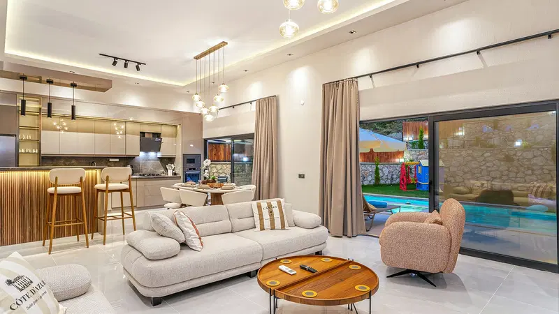 Sarıbelen’de korunaklı havuzlu kiralık villa, fotoğraf 25