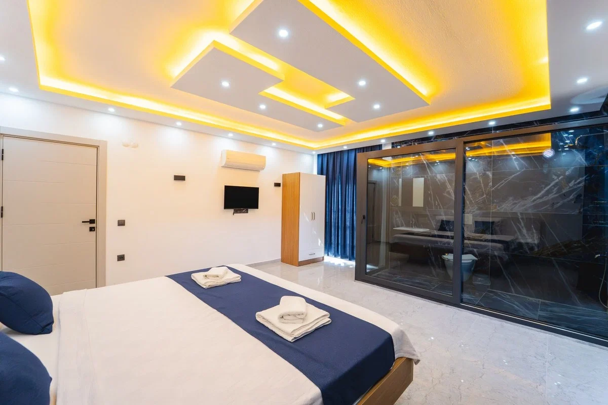 Sarıbelen’de Balayı Çiftlerine Uygun, Çocuk Havuzlu, 6 Kişilik, Kiralık Villa